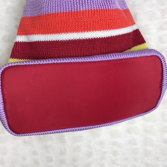 The Sak Orange Red Purple Striped Small Handbag - Picture 4 of 8